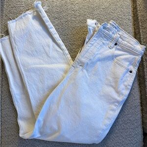 Abercrombie & Fitch Cream Ultra High Rise Jeans